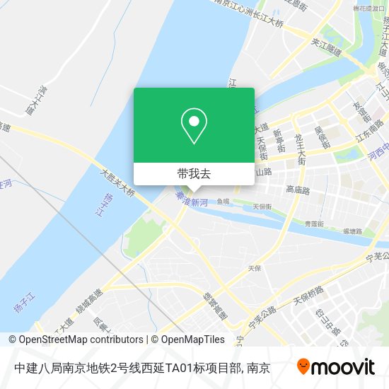 中建八局南京地铁2号线西延TA01标项目部地图