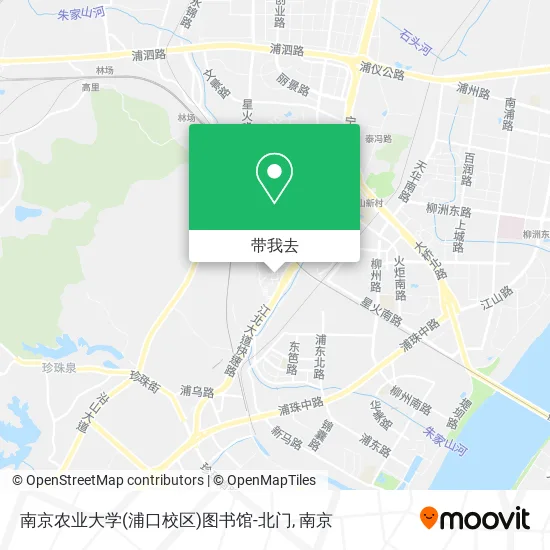 南京农业大学(浦口校区)图书馆-北门地图