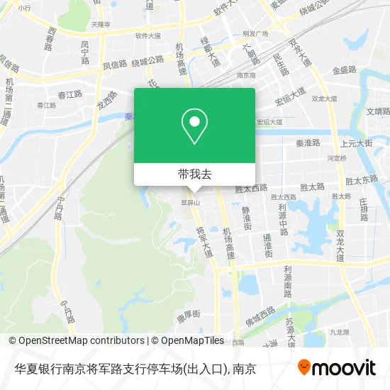 华夏银行南京将军路支行停车场(出入口)地图