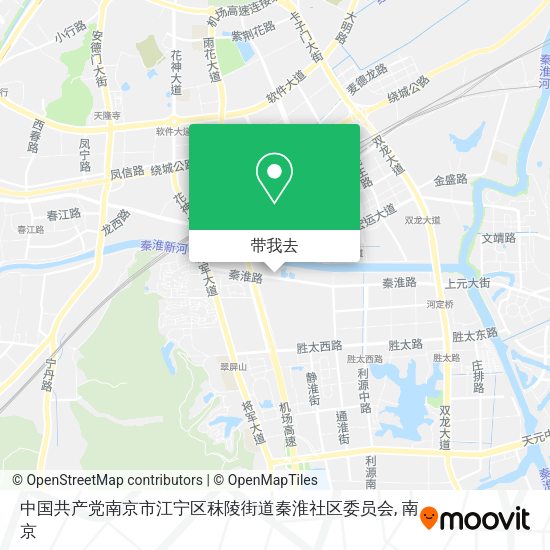 中国共产党南京市江宁区秣陵街道秦淮社区委员会地图