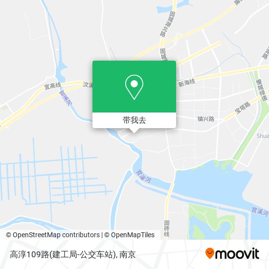 高淳109路(建工局-公交车站)地图