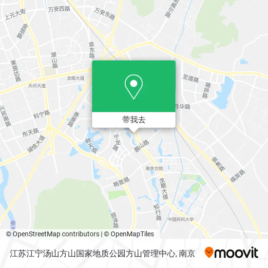 江苏江宁汤山方山国家地质公园方山管理中心地图