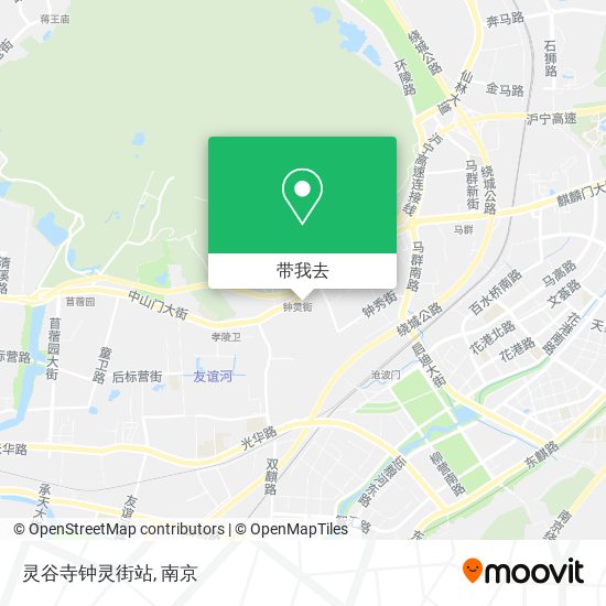 灵谷寺钟灵街站地图