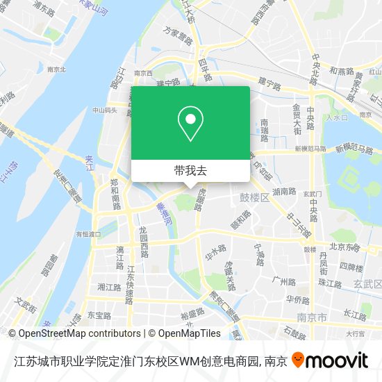 江苏城市职业学院定淮门东校区WM创意电商园地图