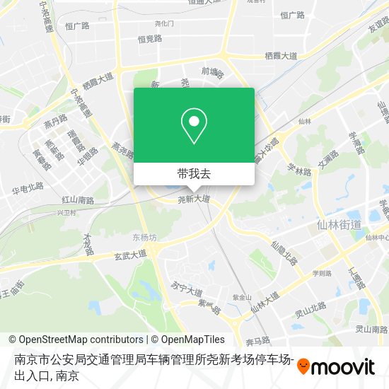 南京市公安局交通管理局车辆管理所尧新考场停车场-出入口地图