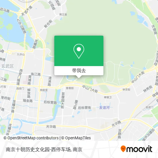 南京十朝历史文化园-西停车场地图