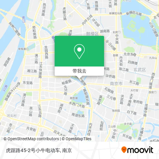 虎踞路45-2号小牛电动车地图