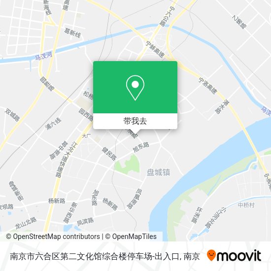 南京市六合区第二文化馆综合楼停车场-出入口地图