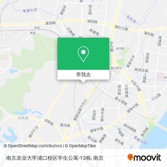 南京农业大学浦口校区学生公寓-13栋地图