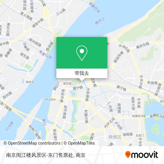 南京阅江楼风景区-东门售票处地图