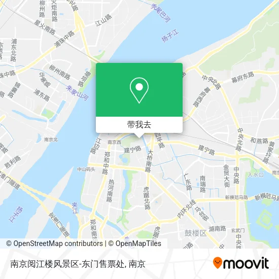 南京阅江楼风景区-东门售票处地图