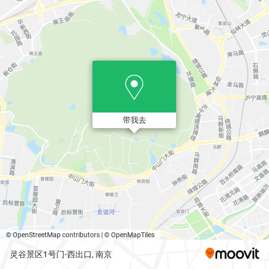 灵谷景区1号门-西出口地图