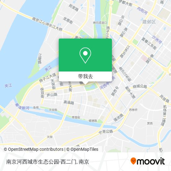 南京河西城市生态公园-西二门地图