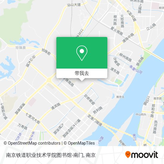 南京铁道职业技术学院图书馆-南门地图
