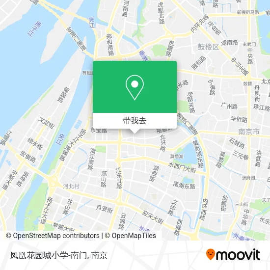 凤凰花园城小学-南门地图