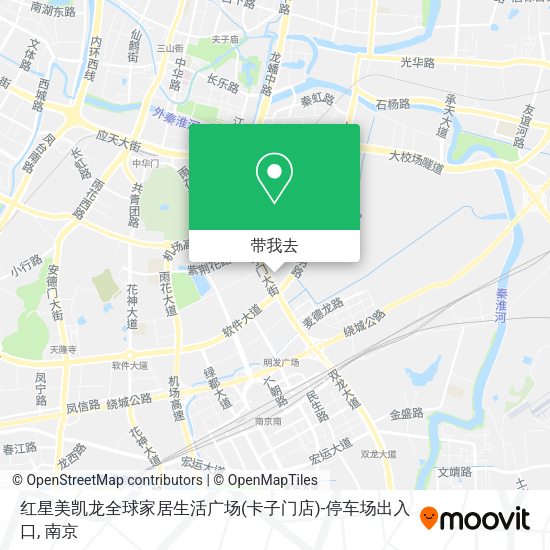 红星美凯龙全球家居生活广场(卡子门店)-停车场出入口地图