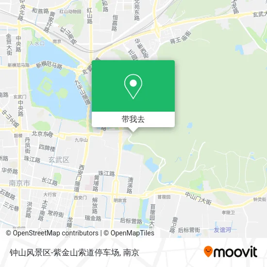 钟山风景区-紫金山索道停车场地图