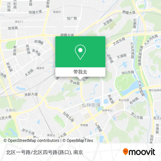 北区一号路/北区四号路(路口)地图