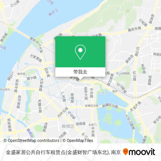 金盛家居公共自行车租赁点(金盛财智广场东北)地图