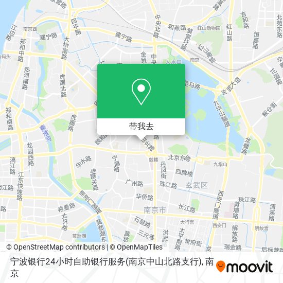 宁波银行24小时自助银行服务(南京中山北路支行)地图