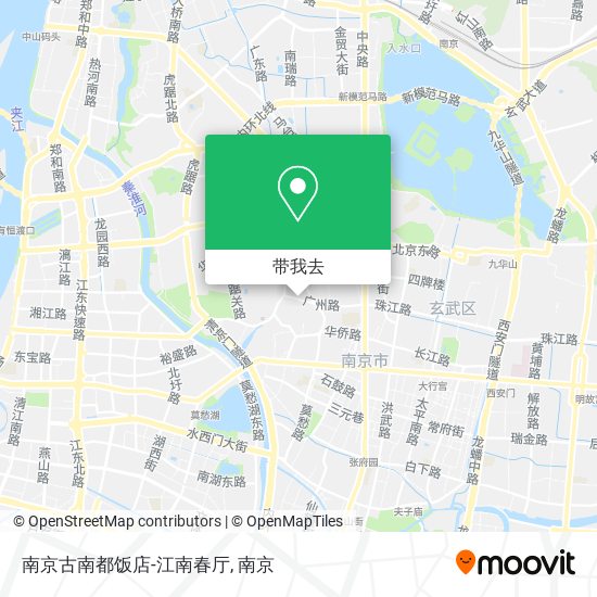 南京古南都饭店-江南春厅地图