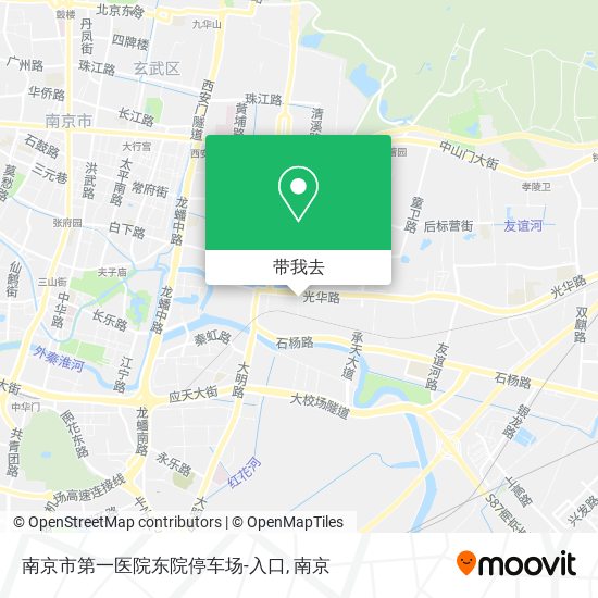 南京市第一医院东院停车场-入口地图