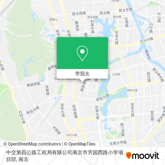 中交第四公路工程局有限公司南京市芳园西路小学项目部地图