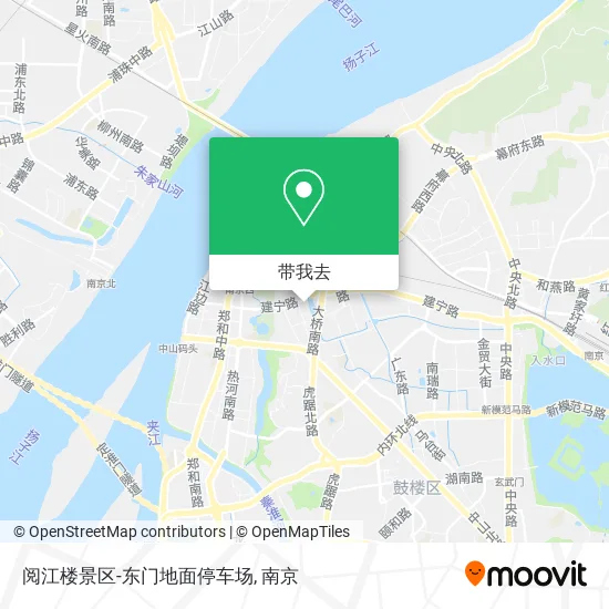 阅江楼景区-东门地面停车场地图