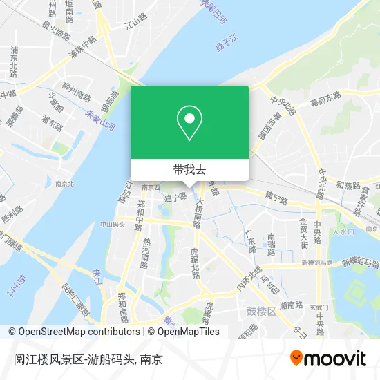 阅江楼风景区-游船码头地图
