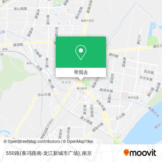 550路(泰冯路南-龙江新城市广场)地图