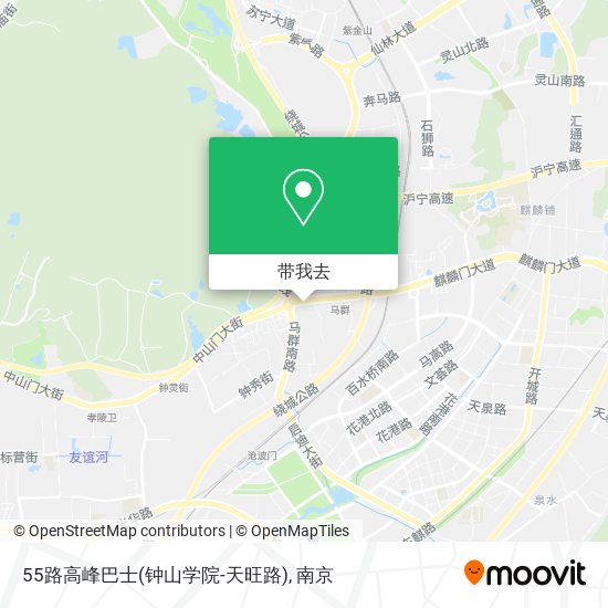 55路高峰巴士(钟山学院-天旺路)地图