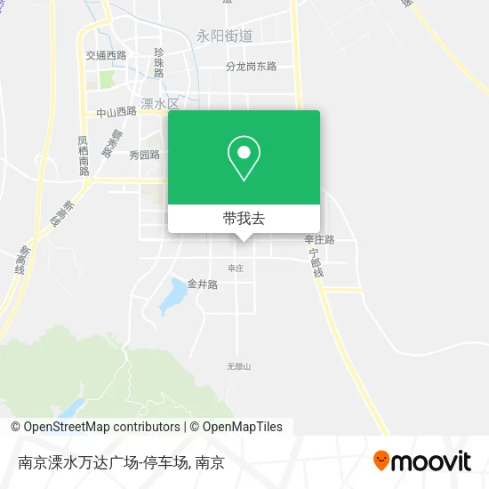 南京溧水万达广场-停车场地图