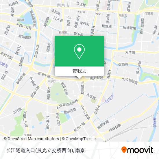 长江隧道入口(晨光立交桥西向)地图