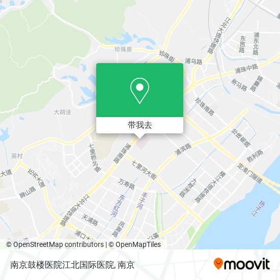 南京鼓楼医院江北国际医院地图