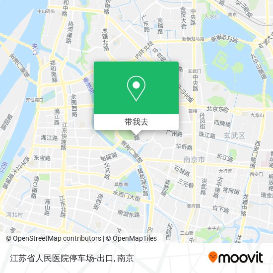 江苏省人民医院停车场-出口地图