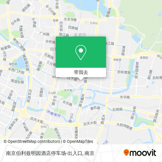 南京伯利兹明园酒店停车场-出入口地图