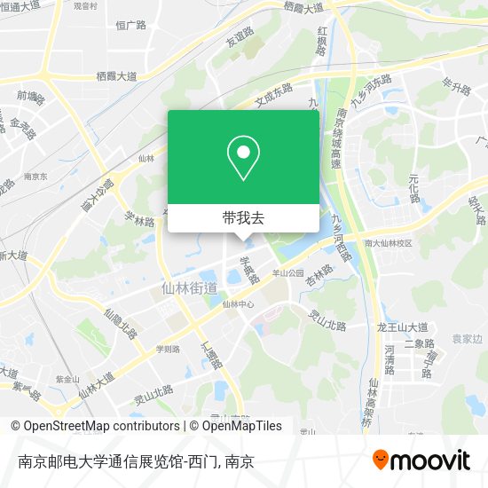 南京邮电大学通信展览馆-西门地图