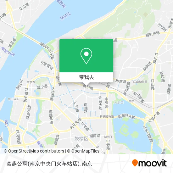 窝趣公寓(南京中央门火车站店)地图