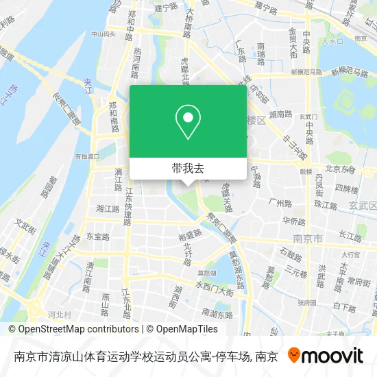 南京市清凉山体育运动学校运动员公寓-停车场地图