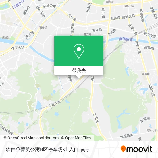 软件谷菁英公寓B区停车场-出入口地图