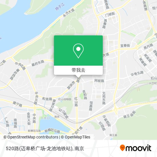 520路(迈皋桥广场-龙池地铁站)地图