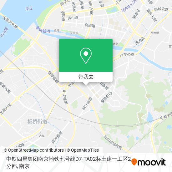 中铁四局集团南京地铁七号线D7-TA02标土建一工区2分部地图