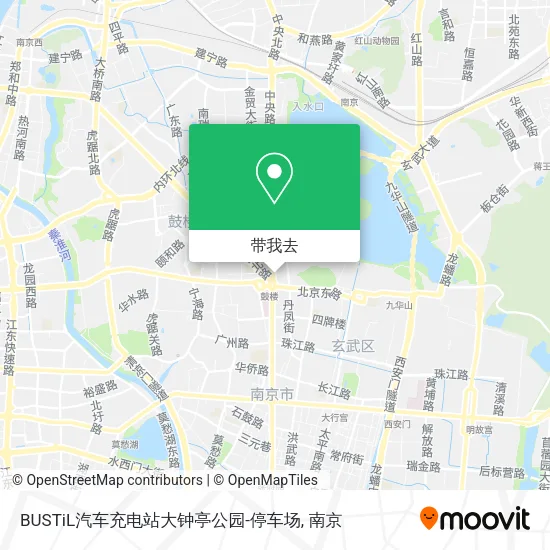 BUSTiL汽车充电站大钟亭公园-停车场地图