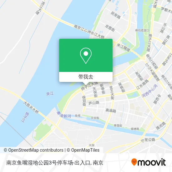 南京鱼嘴湿地公园3号停车场-出入口地图