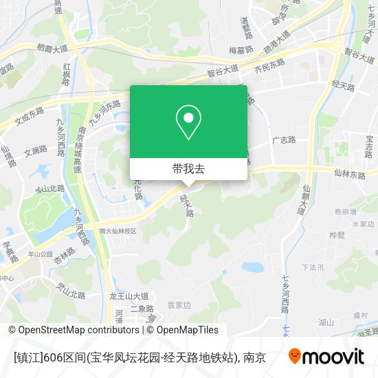 [镇江]606区间(宝华凤坛花园-经天路地铁站)地图