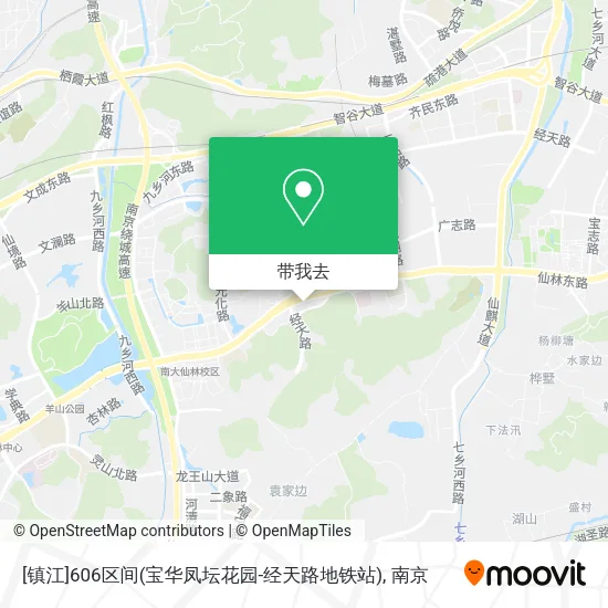 [镇江]606区间(宝华凤坛花园-经天路地铁站)地图