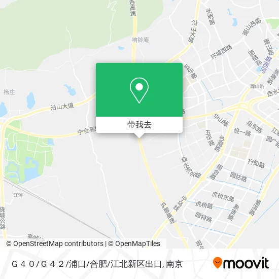 Ｇ４０/Ｇ４２/浦口/合肥/江北新区出口地图