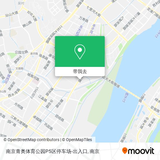 南京青奥体育公园P5区停车场-出入口地图