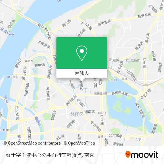 红十字血液中心公共自行车租赁点地图