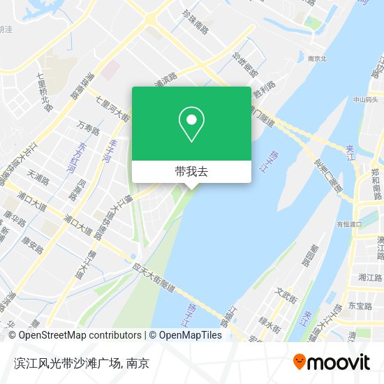 滨江风光带沙滩广场地图